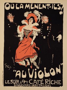 Reprodukcja plakatu reklamującego "Cafe Riche", Boulevard des Italiens, 1897 r.